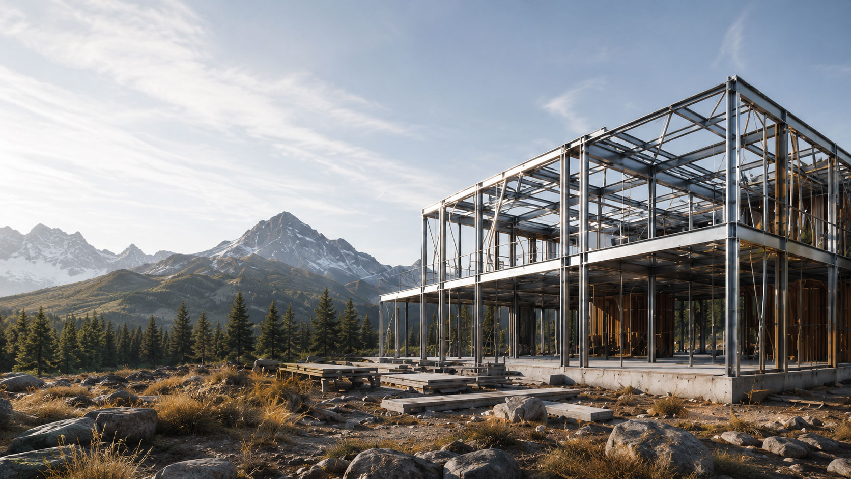 Casa steel framing en Patagonia